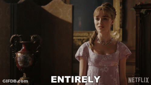 Woman In Purple Dress Says Entirely Netflix Ad GIF