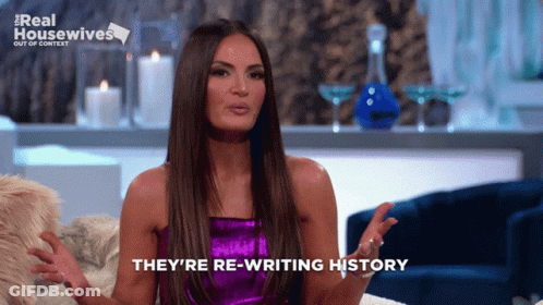Woman In Purple Dress Says Theyre Writing History GIF