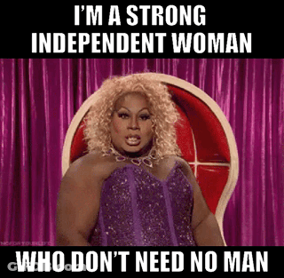 Woman In Purple Dress Sitting In Chair GIF