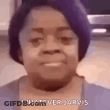 Woman In Purple Hat Smiling Whatever Jarvis GIF