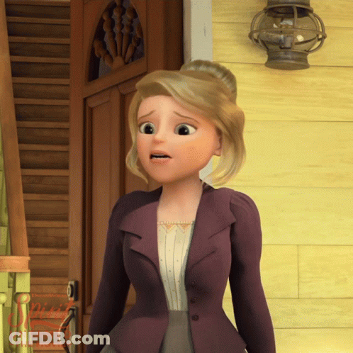 Woman In Purple Jacket In Front Of Yellow Wall GIF