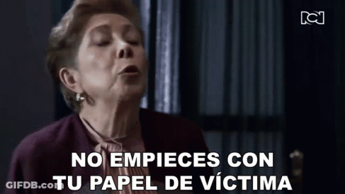 Woman In Purple Jacket Making Funny Face Says No Empieces Con Tu Papel De Victima GIF