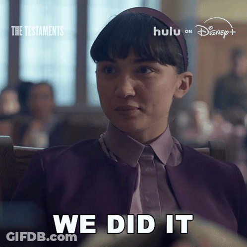 Woman In Purple Jacket We Did It Disney GIF