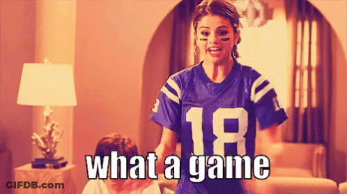 Woman In Purple Jersey Says What GIF