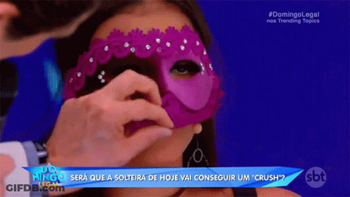 Woman In Purple Mask On SBT Channel GIF