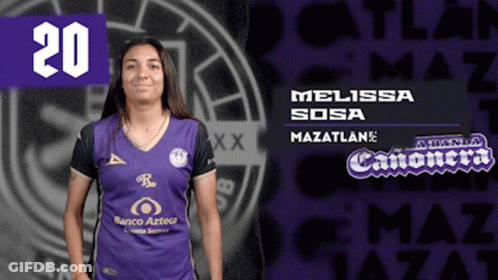 Woman In Purple Shirt Saying Melissa Sosa GIF