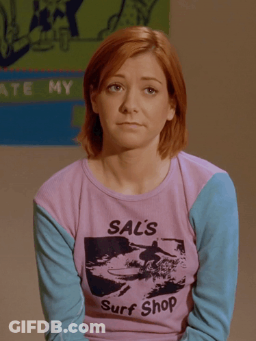 Woman In Purple Shirt Saying Sal's Surf Shop GIF
