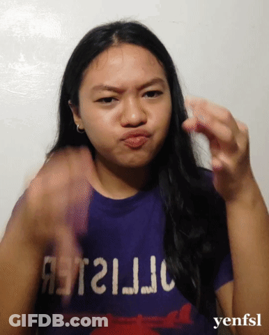 Woman In Purple Shirt Saying Yenfsl GIF