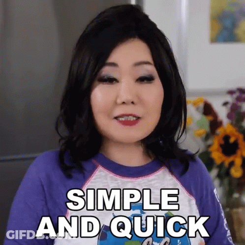 Woman In Purple Shirt Says Simple And Quick GIF