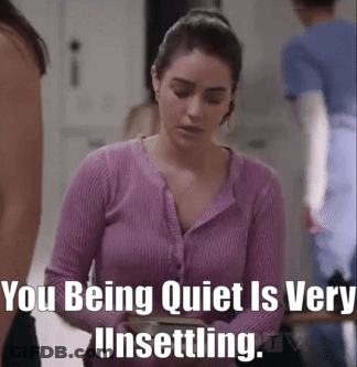 Woman In Purple Sweater Being Quiet GIF
