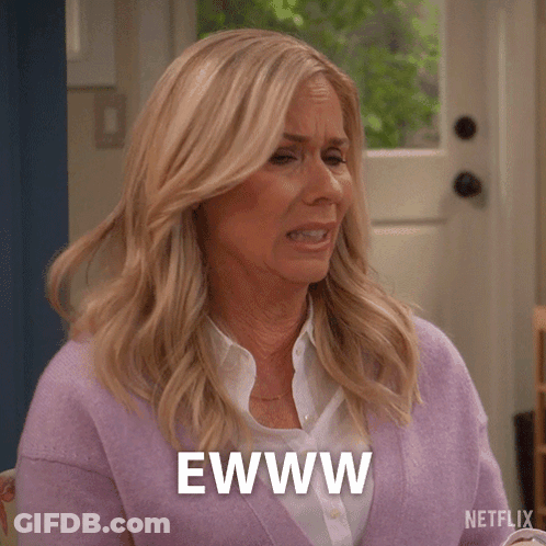Woman In Purple Sweater Saying Ewww GIF