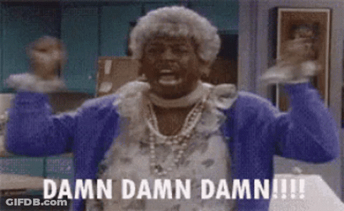 Woman In Purple Sweater Screaming Damn Damn Damn GIF