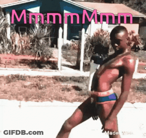 Woman In Purple Tie Dye By Green White Striped Wall GIF