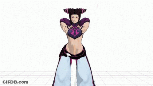 Woman In Purple Top And White Pants With Hands Behind Head GIF