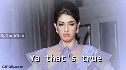 Woman In Purple Top Saying Ya That's True GIF