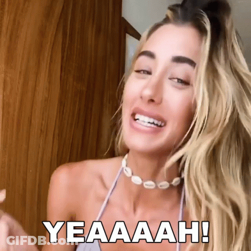 Woman In Purple Top Says Yeaaaah GIF