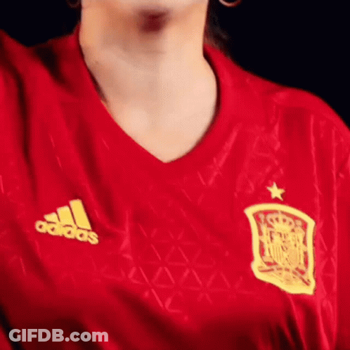 Woman In Red Adidas Shirt Yellow Star GIF