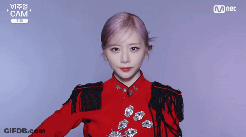 Woman In Red And Black Cam Outfit GIF