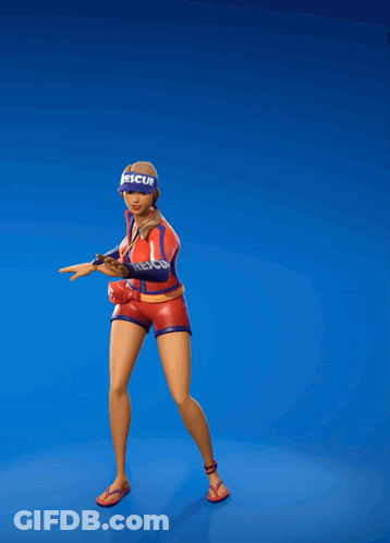 Woman In Red And Blue Outfit With Medal GIF