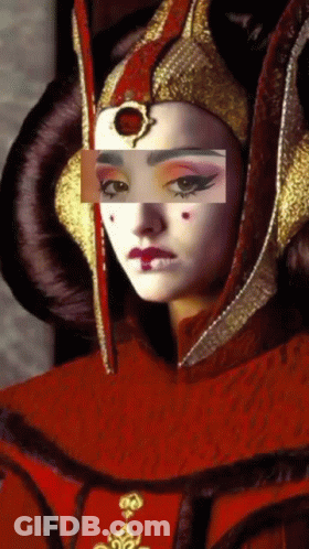 Woman In Red And Gold Outfit GIF