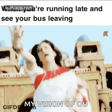 Woman In Red And White Saree Running Late My Vision Of Ou GIF