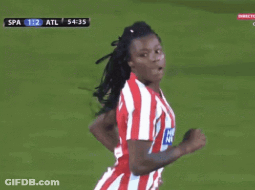 Woman In Red And White Striped Herbalife Shirt GIF