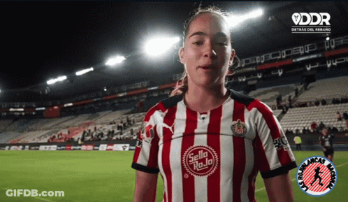 Woman In Red And White Striped Shirt GIF