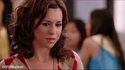 Woman In Red And White Sweater GIF