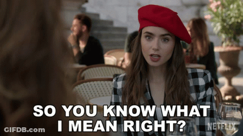 Woman In Red Beret Says So You Know What I Mean Right GIF