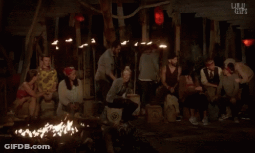 Woman In Red Buff Headband Held By Man GIF
