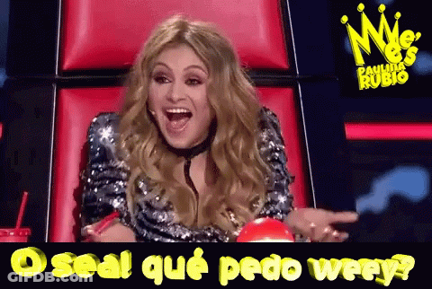 Woman In Red Chair Saying O Seal Que Pedo Weev GIF