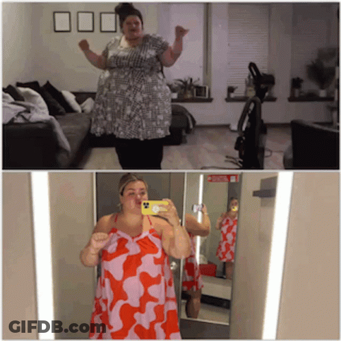 Woman In Red Crop Top Dancing GIF