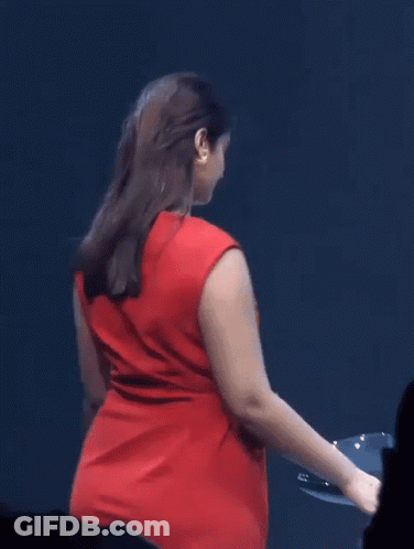 Woman In Red Dress GIF