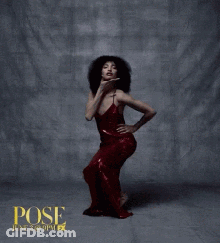 Woman In Red Dress Dancing GIF