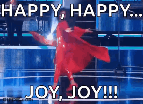 Woman In Red Dress Dancing Happy Joy GIF