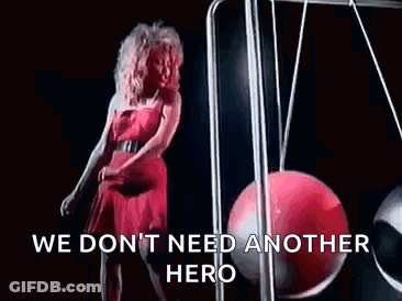 Woman In Red Dress Dancing On Swing GIF