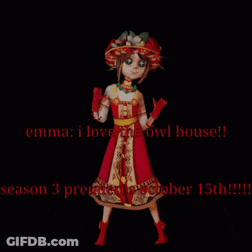 Woman In Red Dress Dancing Saying Emma I Love The Owl House GIF