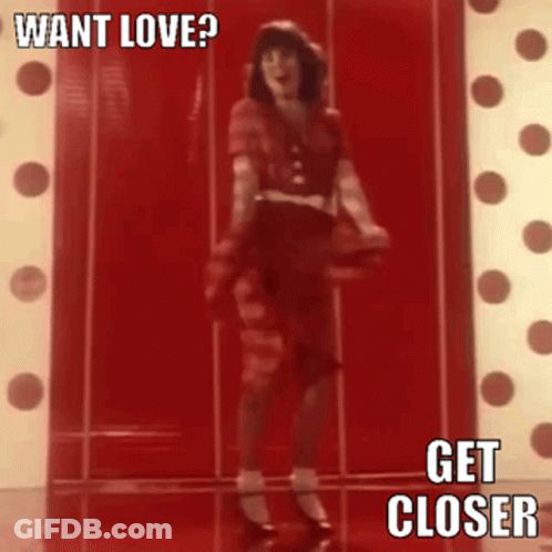 Woman In Red Dress Dancing Want Love Get Closer GIF