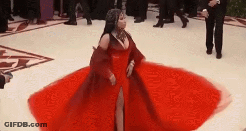 Woman In Red Dress Dancing GIF