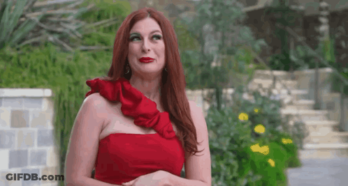 Woman In Red Dress GIF