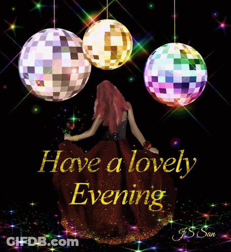 Woman In Red Dress Have A Lovely Evening GIF