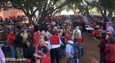 Woman In Red Dress Holding Microphone Saying I Need A Drink So Stiff GIF