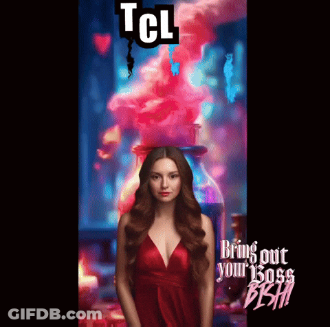 Woman In Red Dress On Poster GIF