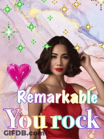 Woman In Red Dress Remarkable You Rock GIF