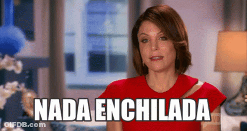 Woman In Red Dress Saying Nada Enchilada GIF