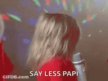 Woman In Red Dress Saying Say Less Papi GIF