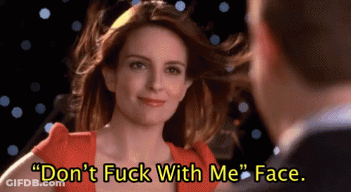 Woman In Red Dress Says Don't Fuck With Me GIF