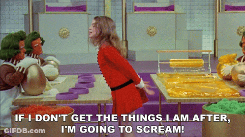 Woman In Red Dress Says If I Don't Get The Things I Am After GIF