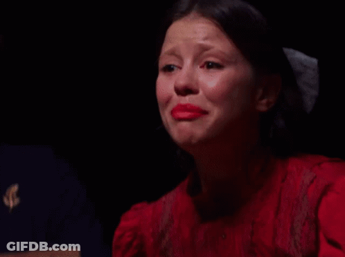 Woman In Red Dress Screaming GIF