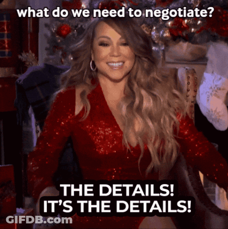Woman In Red Dress Smiling What Do We Need To Negotiate GIF